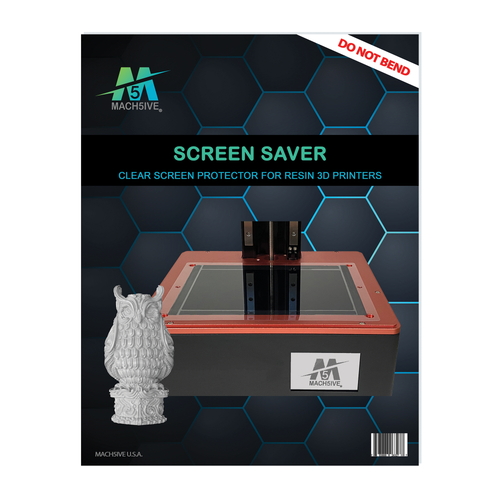 Mach5ive Screen Saver - Clear Screen Protector for Peopoly Phenom L Resin 3D Printer Screens [3-Pack] - Mach5ive